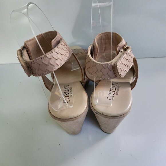 Cordani Made In Italy Beige Leather Platform Sandals Size 37 - Picture 4 of 8